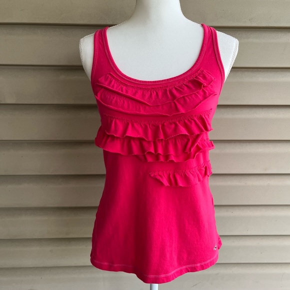 Hollister Tops - •Hollister• Ruffle Front Racerback Tank Top - Size Medium